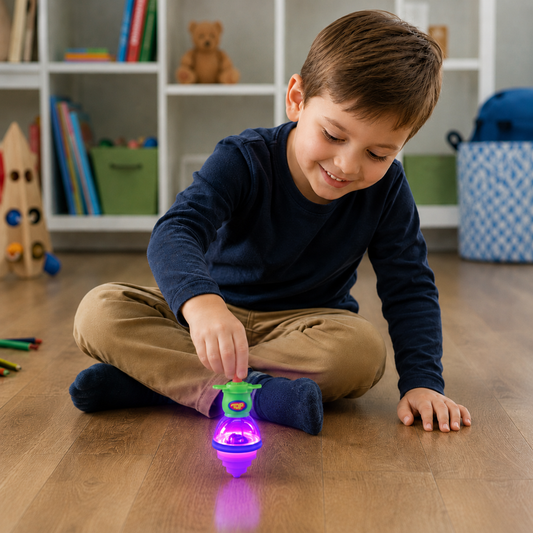 Glow LED Spinning Top – Fun Light-Up Toy for Kids