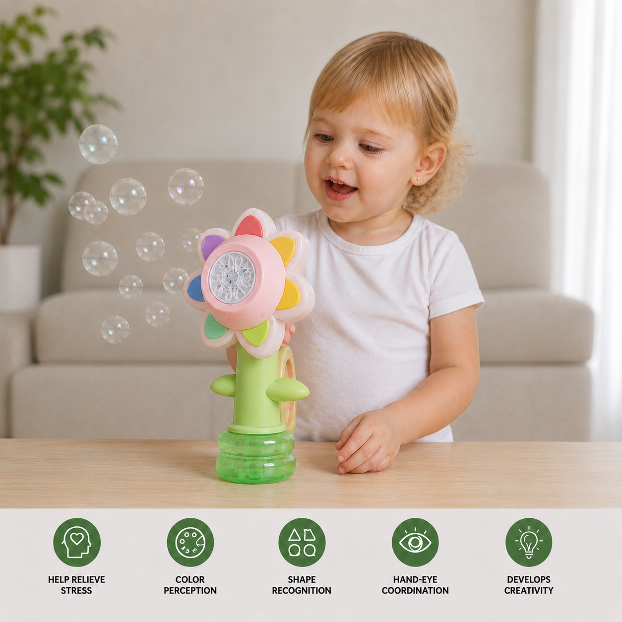 Head Shaking Bubble Flower Kids Toy