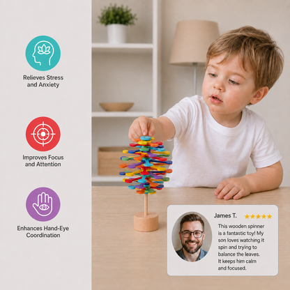 Wooden Spinner Toy - Relaxation and Focus Enhancer