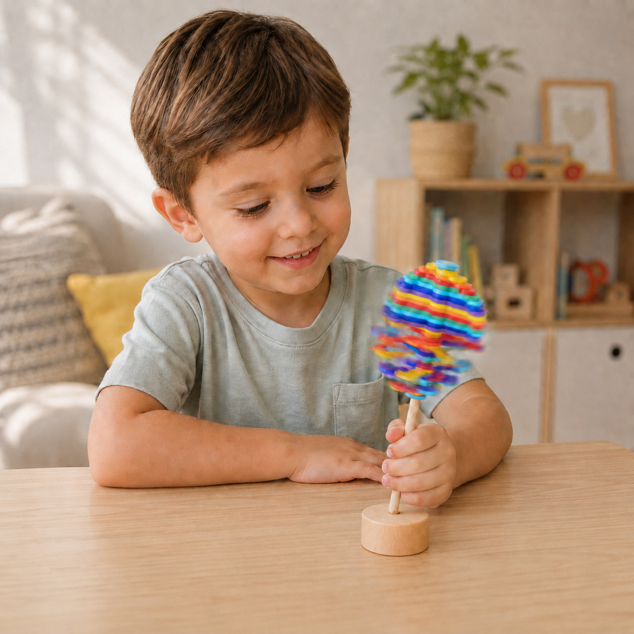 Wooden Spinner Toy - Relaxation and Focus Enhancer