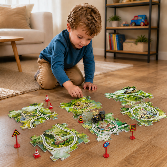 Christmas puzzle railway train toy 4 pcs