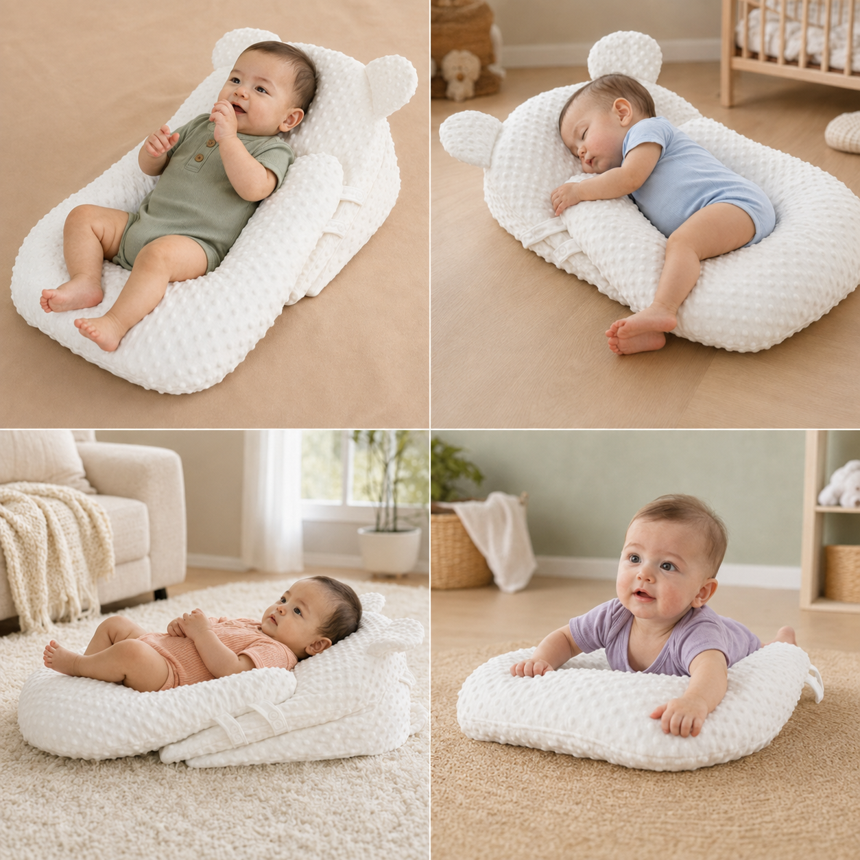 Baby pillow with adjustable height levels