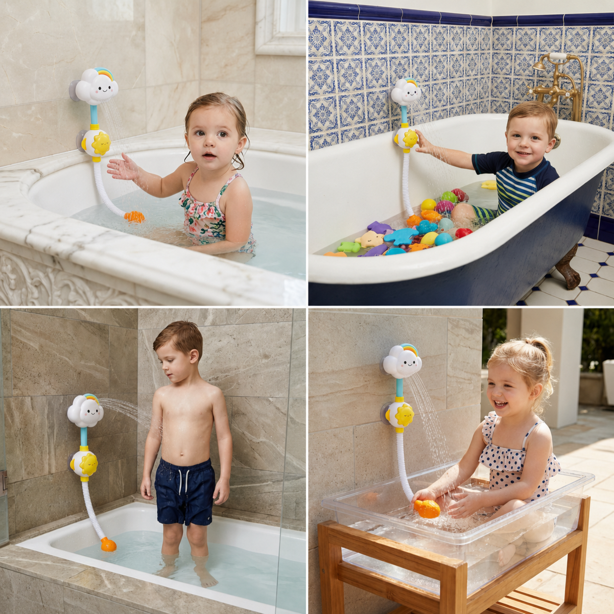 Baby Bath Toy Cloud Shower Head