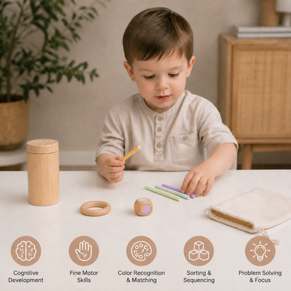 Montessori Color Wooden Stick Game