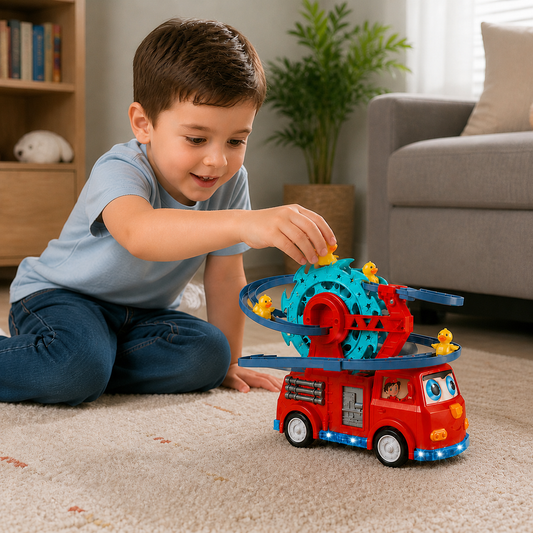 Fire brigade duck slide toy car