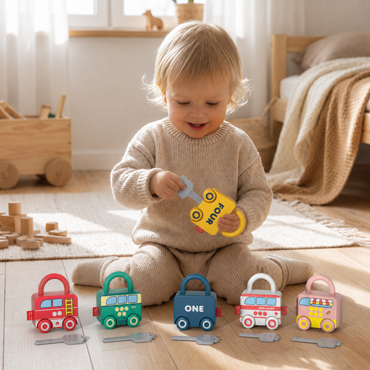 Lock & Play - Montessori Learning Toy for Toddlers with Interactive Locks