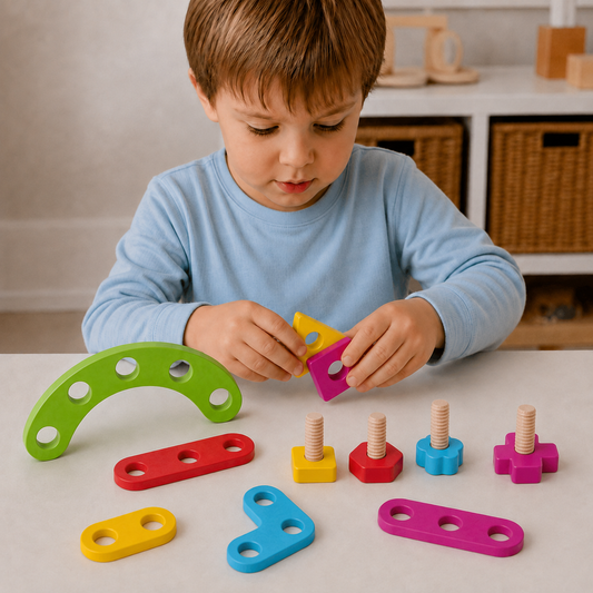 Montessori Screws and Bolts Wooden Toy