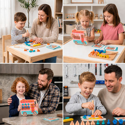 Montessori Color Screw Bear Board for Little Handymen