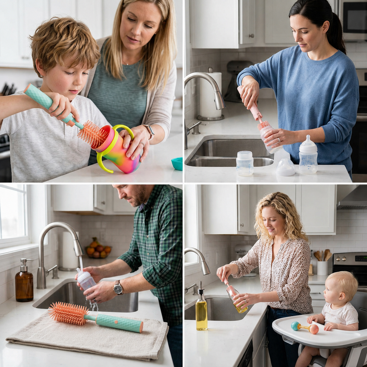 BottleClean - Electric Baby Bottle Cleaner Set