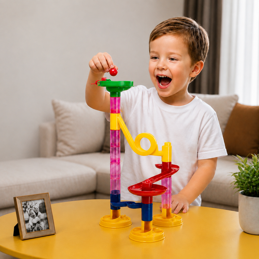 Building Block Marble Run Columns Playset