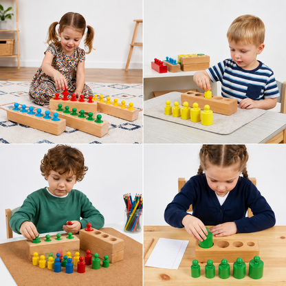 Montessori Colors and Numbers Learning Wooden Toy