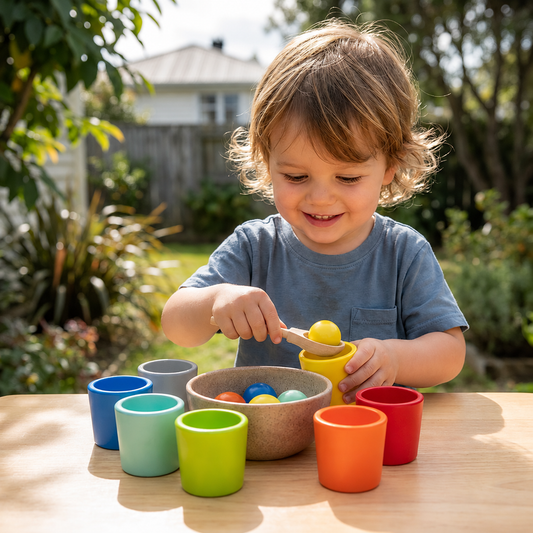 Montessori Sorting and Color Recognition Wooden Set
