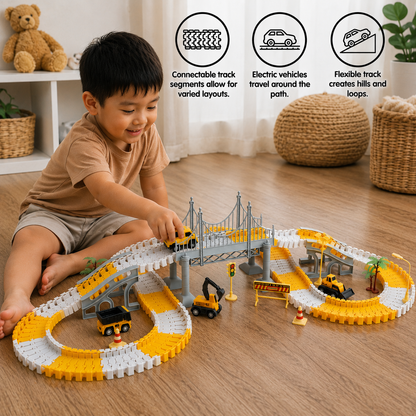 Adventure race track with track cars
