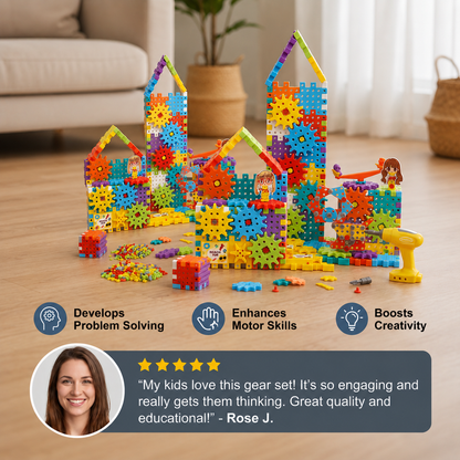 Montessori 3D Gear and Puzzle Blocks
