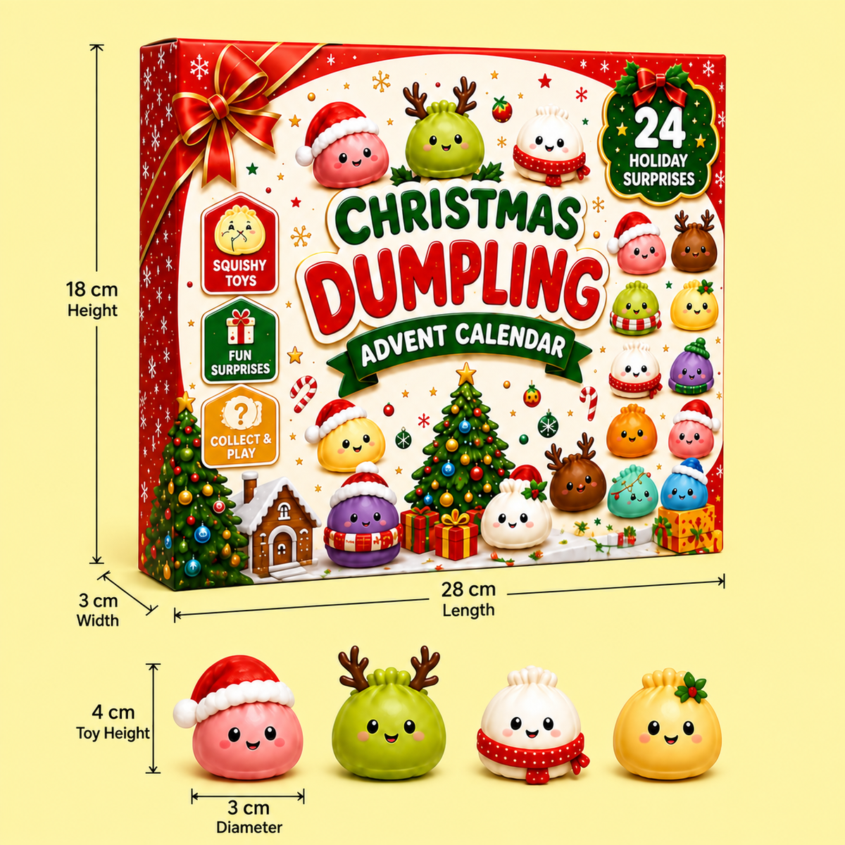 Mini Dumpling Squishy Toy Advent Calendar