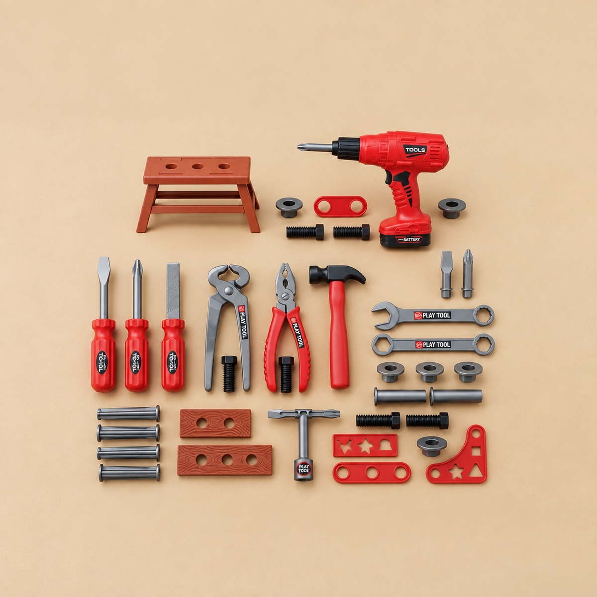 Child-Safe Tool Play Set