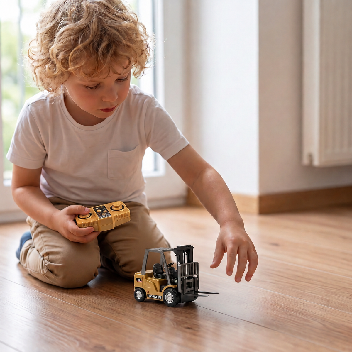 1:64 Scale RC Construction Vehicles – Forklift, Excavator, Dump Truck & Bulldozer