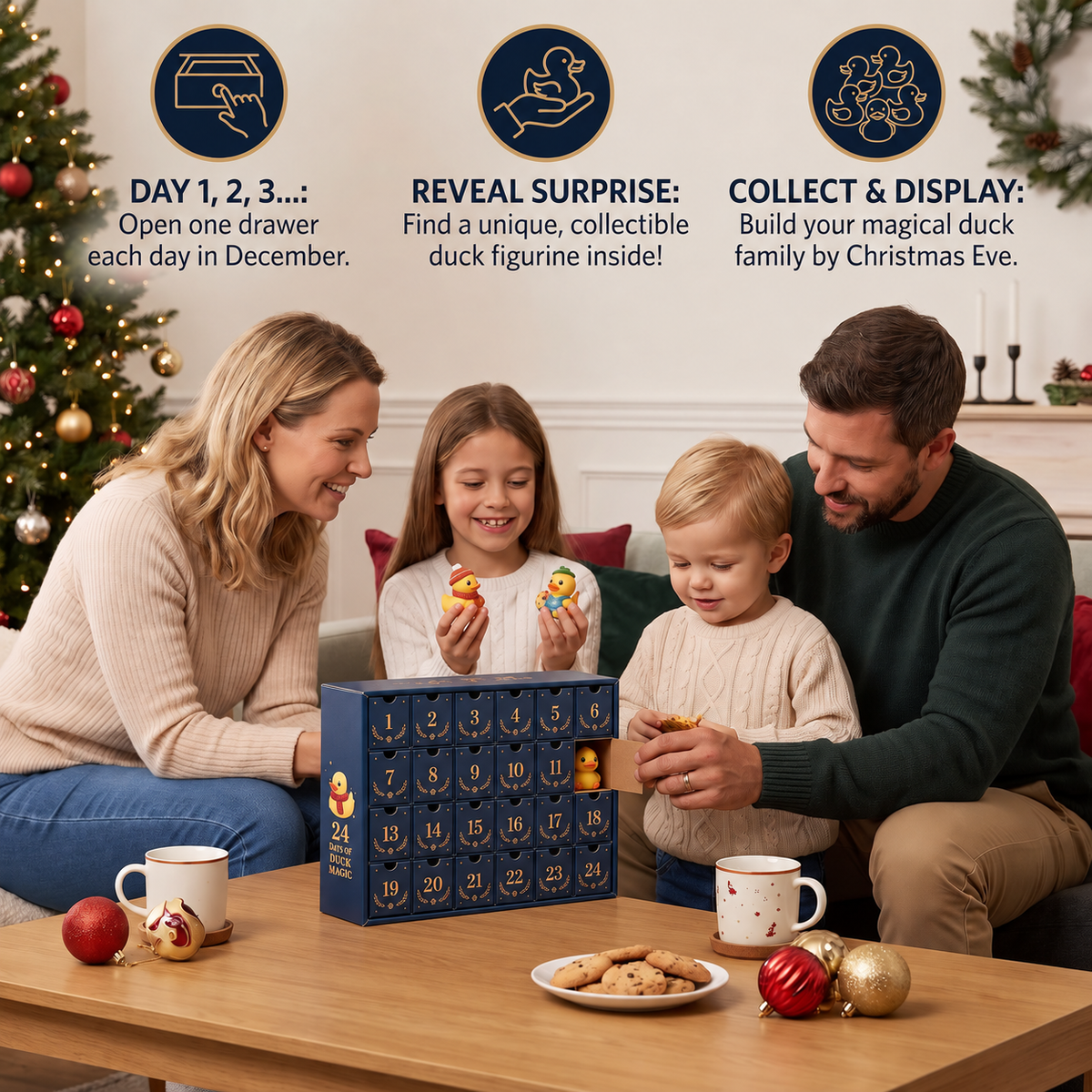 24-Day Magic Duck Advent Calendar with Collectible Mini Figurines
