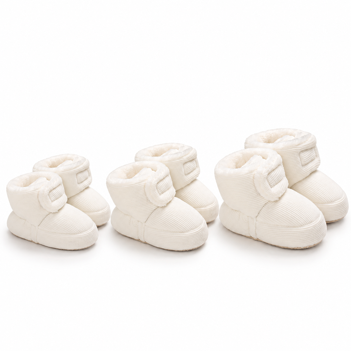 Warm & Cozy Plush Baby Booties with Soft, Non-Slip Soles