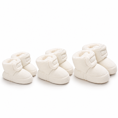 Warm & Cozy Plush Baby Booties with Soft, Non-Slip Soles