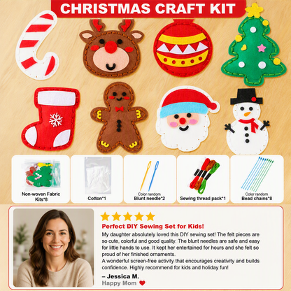 Safe DIY Felt Christmas Sewing Set