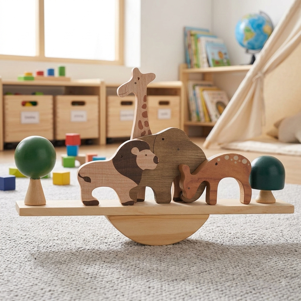 Montessori Wooden Seesaw Toy