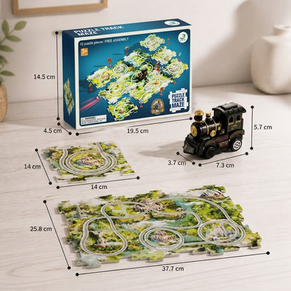 Christmas puzzle railway train toy 4 pcs