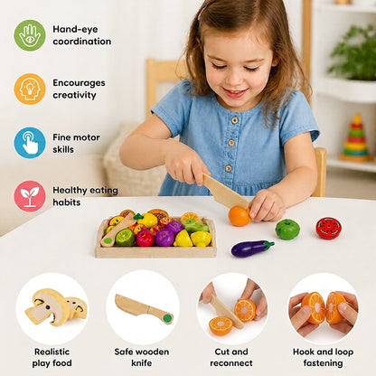 Montessori Wooden Play Kitchen Set