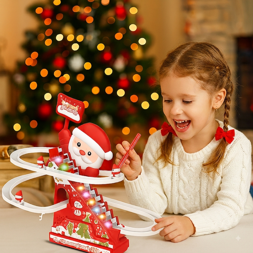 Christmas Santa Slide Roller Coaster Fun