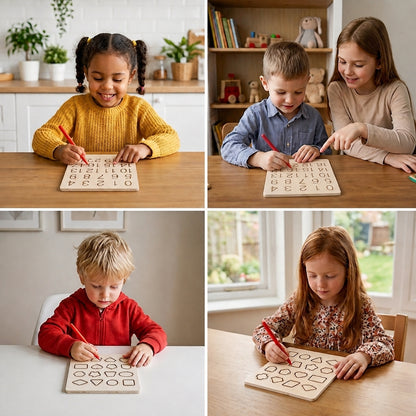 Wooden Numbers & Shapes Board