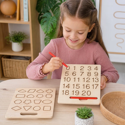 Wooden Numbers & Shapes Board