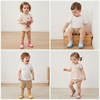 Baby Breathable Sock Shoes – Non-Slip Soft Sole Walking Socks for Infants & Toddlers