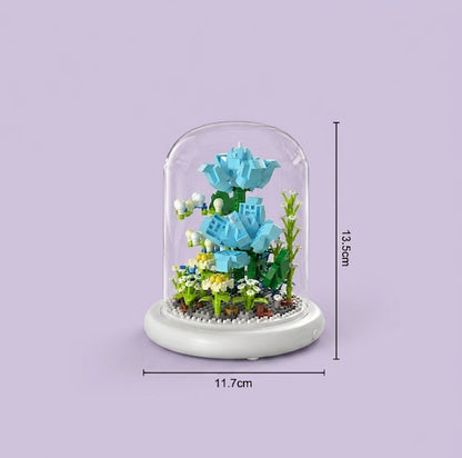 Elegant building block flower in a glass
