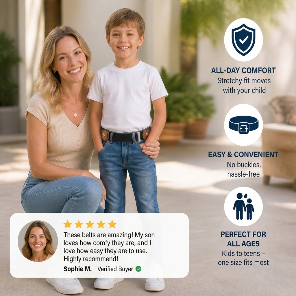 Comfortable elastic children's belts – suitable for all ages