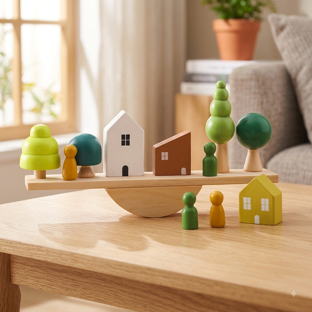 Montessori Wooden Seesaw Toy
