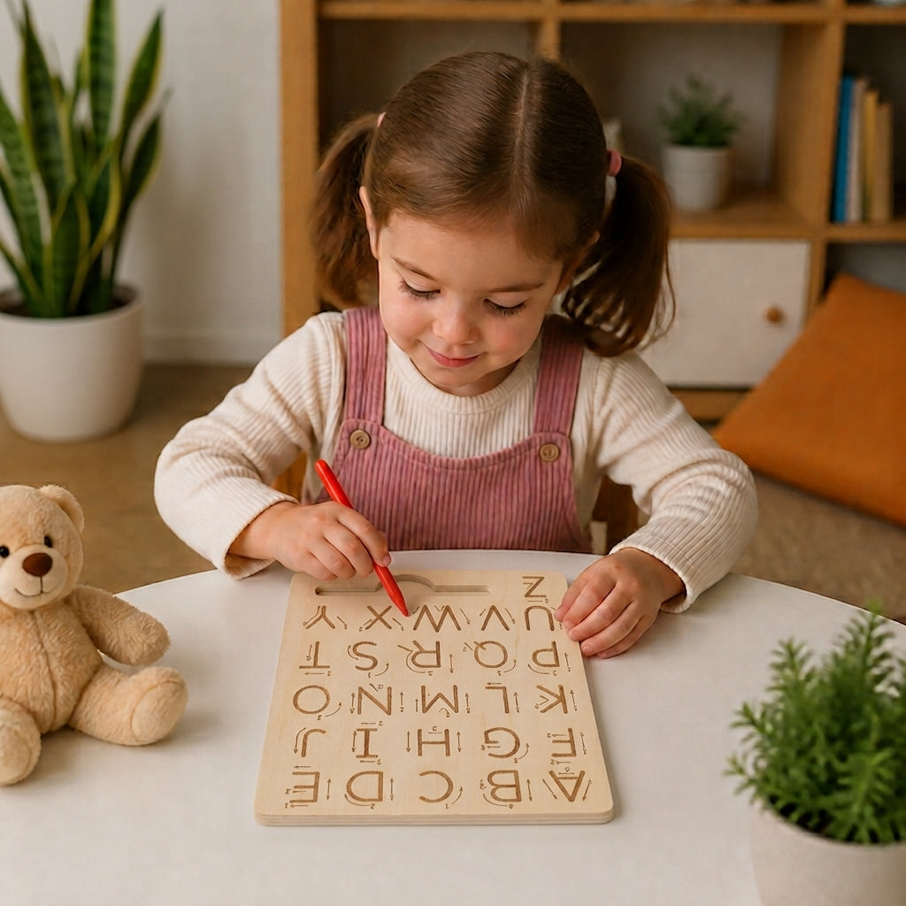 Wooden Alphabet Board