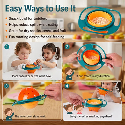 Non-spill baby bowl – eating without spilling