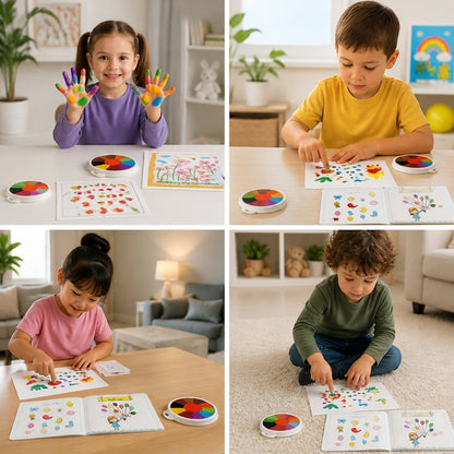 Finger paint drawing set for children