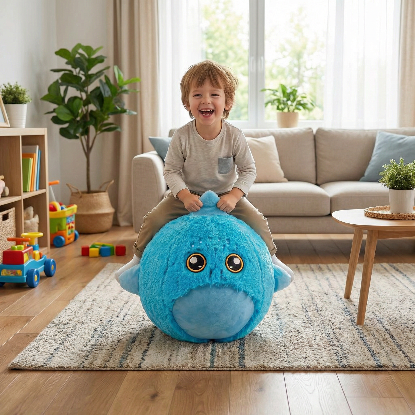 Inflatable Plush Hopping Animal for Kids – Bouncy Fun Toy