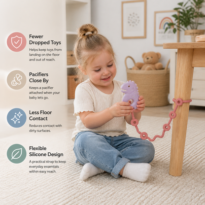 Universal Silicone Anti-Drop Toy & Pacifier Strap