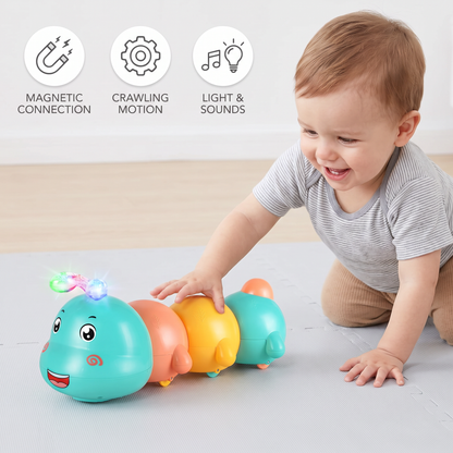 Divisible magnet crawling caterpillar children's toy