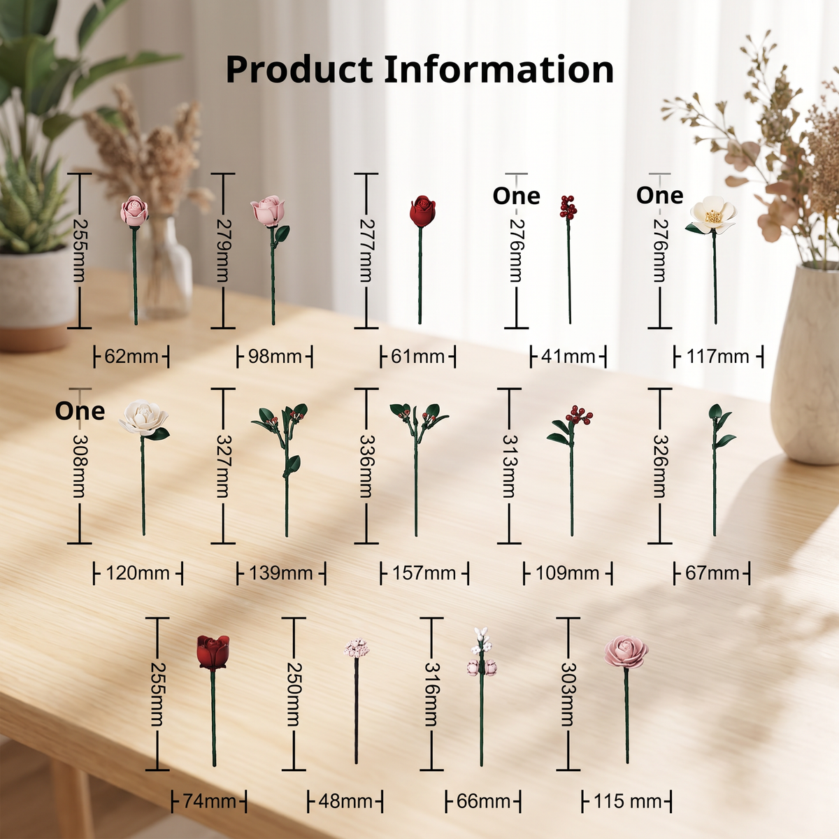 Flower Building Block Bouquet Set