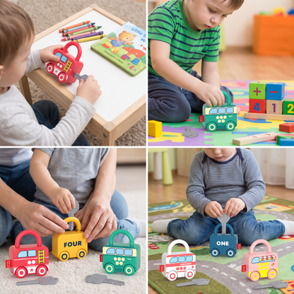 Lock & Play - Montessori Learning Toy for Toddlers with Interactive Locks