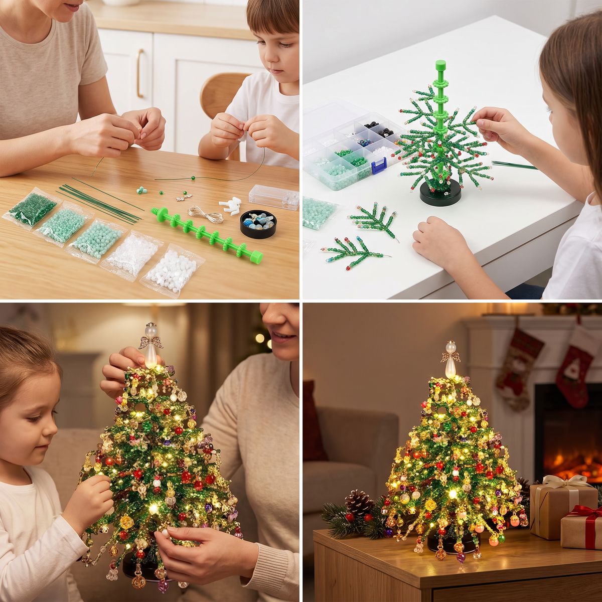 DIY Crystal Beaded Christmas Tree Craft Kit