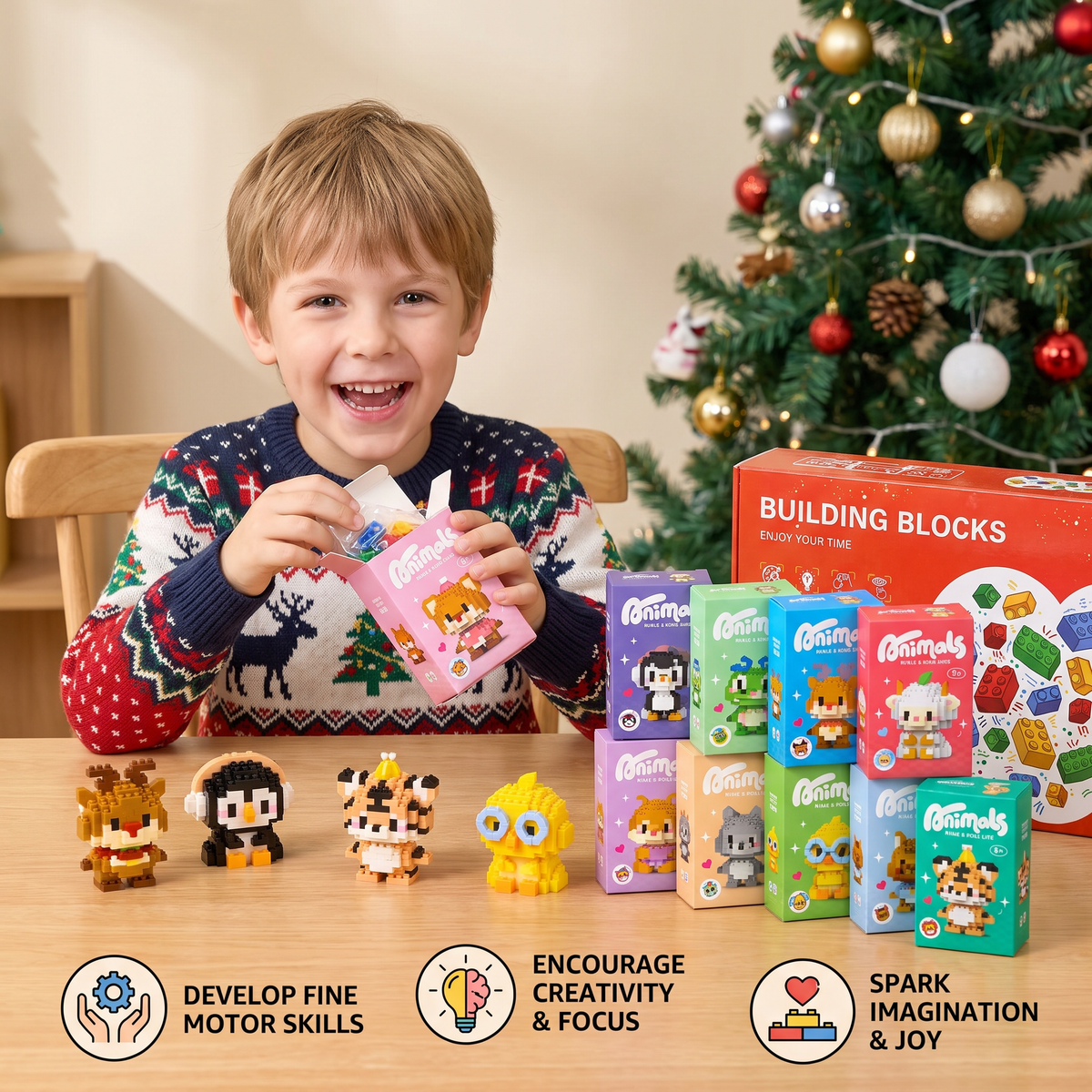 Adorable Animal Building Blocks Advent Calendar for Kids