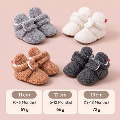 Warm & Cozy Sherpa Baby Booties for Winter