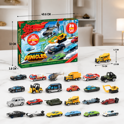 Christmas Die-Cast Car Advent Calendar for Kids