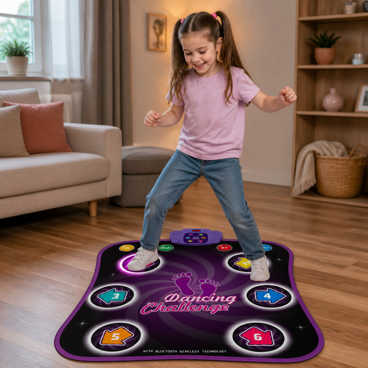 Kids’ Light-Up Bluetooth Dance Mat with 5 Game Modes