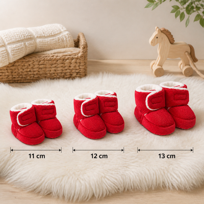 Warm & Cozy Plush Baby Booties with Soft, Non-Slip Soles