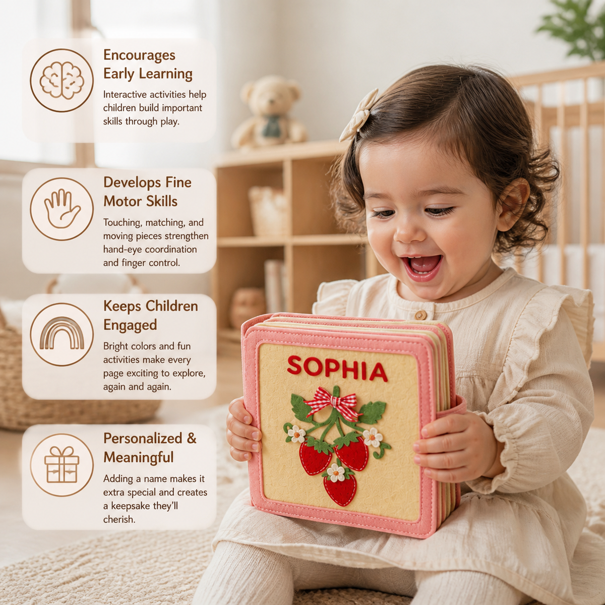 Kids Felt Book Personalized